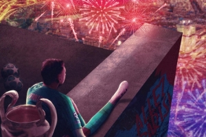 梦想成真！多纳鲁马社媒晒夺冠海报：背靠奖杯在楼顶欣赏烟花